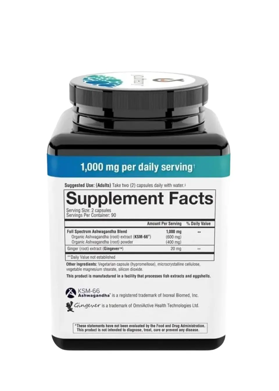 Ashwagandha Youtheory 1000 mg con KSM-66 – 180 Cápsulas | Reduce el estrés físico y mental |  5% Withanólidos, Fórmula Concentrada y Clínicamente Estudiada | Colombia 5