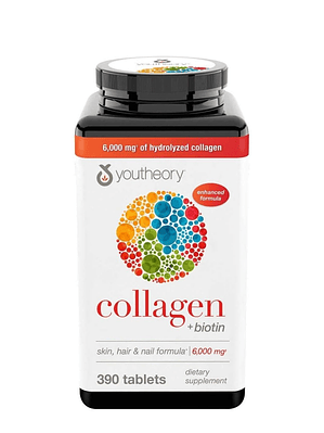 Youtheory | Colágeno Hidrolizado Tipo 1, 2 y 3 + 18 Aminoácidos – 390 tabletas | Colombia