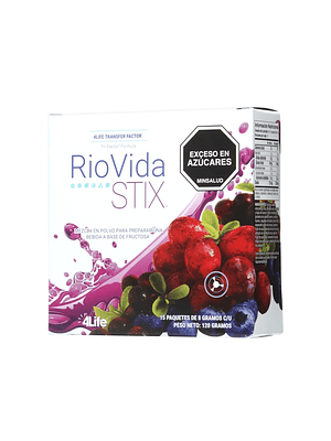 4Life | RioVida STIX™ Tri-Factor® Formula – Antioxidantes de Açaí, Granada y Uva con Refuerzo Inmunitario Natural | Colombia