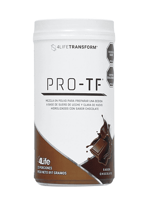 Proteína Ultrahidrolizada 4Life Pro-TF Chocolate 897g | Alta Absorción, Músculo Magro y Recuperación Rápida | Colombia