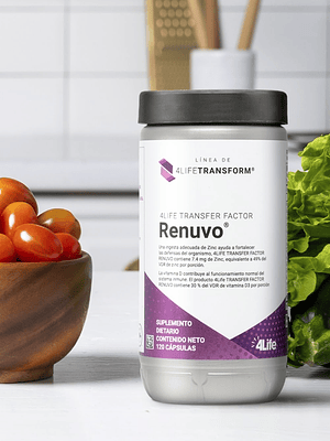 4Life  | Transfer Factor Renuvo 120 Cápsulas - Fórmula Avanzada Anti-Envejecimiento Celular | Colombia