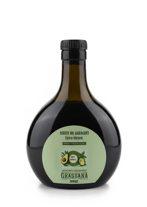 Aceite de Aguacate Hass 300ml – Prensado en Frío, Natural y Multifuncional 