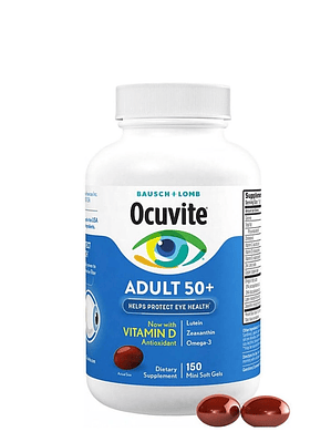 Bausch & Lomb Ocuvite Adult 50+ | 150 cápsulas -Suplemento para la salud visual con vitaminas y minerales | Colombia