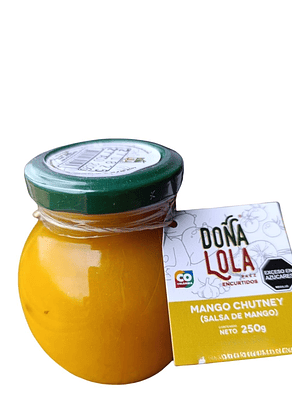 Mango Chutney Natural y Artesanal 250g  – Agridulce con Toque Picante, Sin Conservante