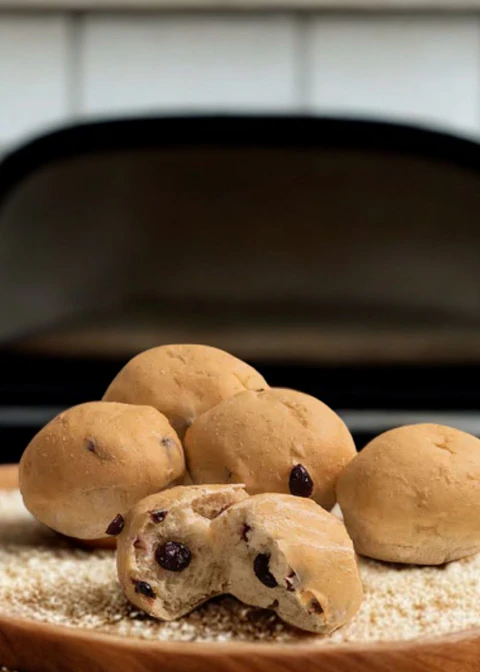 5 Panes redondos grandes Natural Einkorn, Quinua & Arándanos con Jengibre |  250 g | Artesanal y sin conservantes | Minimo 3 unidades por pedido