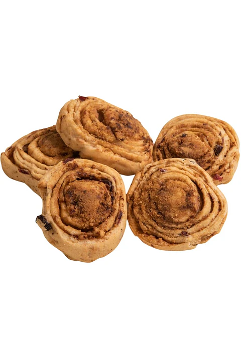 5 rollos de Canela Natural con Harina de Maíz, Arándanos y Panela Orgánica | 250 g | Artesanal y sin conservantes  | Minimo 3 unidades por pedido