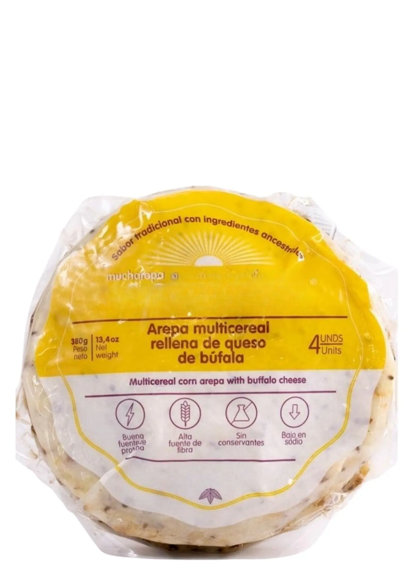 Arepa Multisemillas con Queso de Búfala – 380g (Paquete x4 al vacío) solo área metropolitana de Medellín | Minimo 5 paquetes por pedido 3