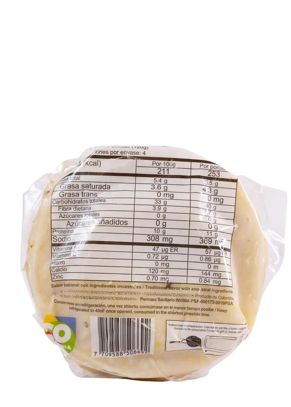 Arepas de Yuca con Queso de Búfala – 380g (Paquete x4 al vacío) Solo área metropolitana de Medellín | Minimo 5 unidades por pedido 4