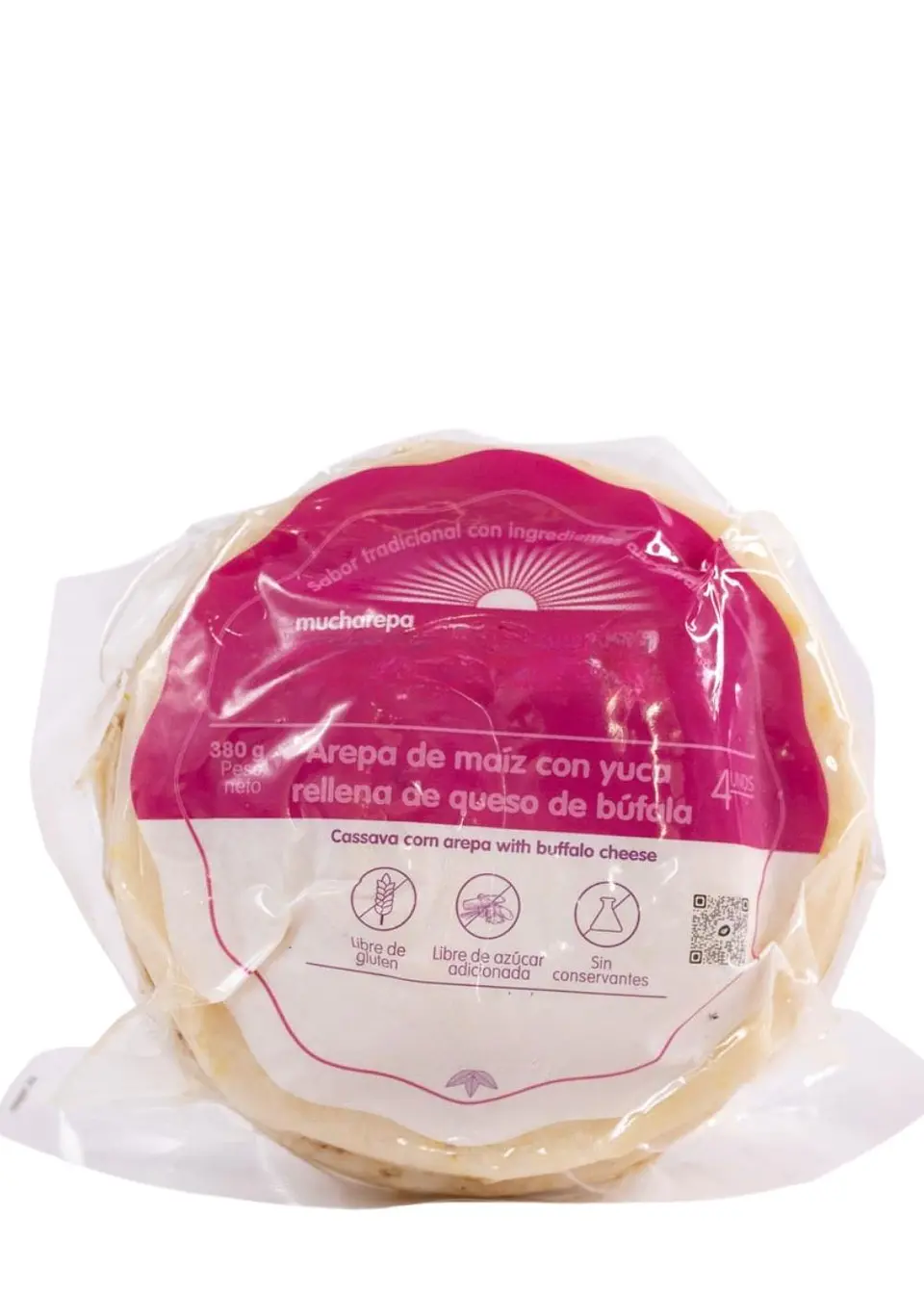 Arepas de Yuca con Queso de Búfala – 380g (Paquete x4 al vacío) Solo área metropolitana de Medellín | Minimo 5 unidades por pedido 3