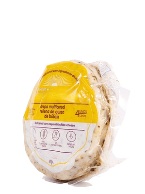Arepa Multisemillas con Queso de Búfala – 380g (Paquete x4 al vacío) solo área metropolitana de Medellín | Minimo 5 paquetes por pedido