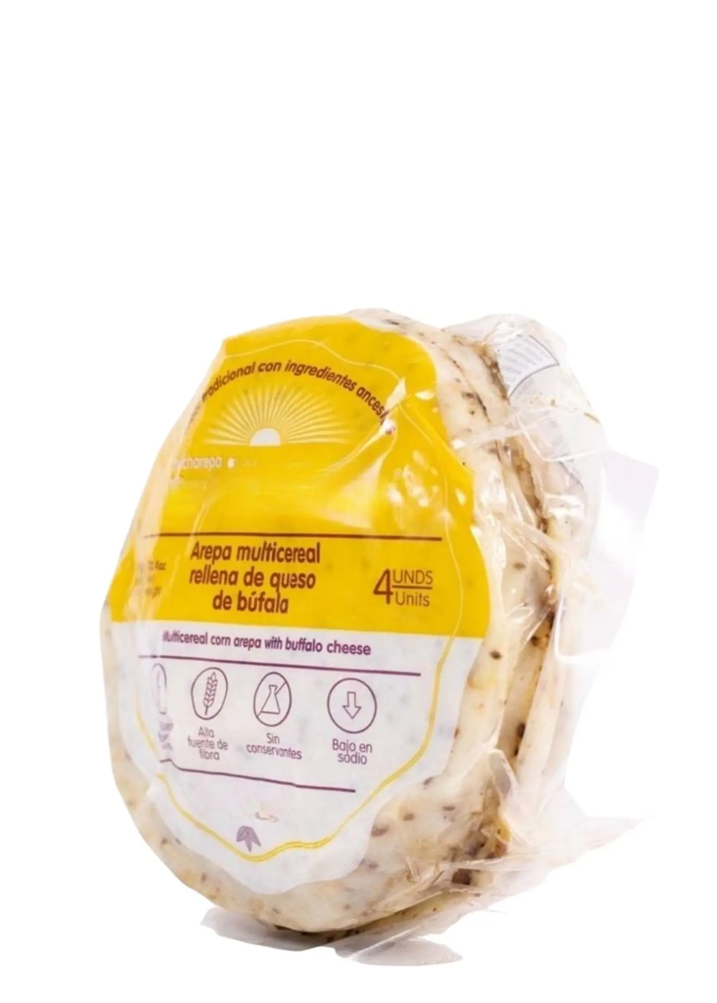 Arepa Multisemillas con Queso de Búfala – 380g (Paquete x4 al vacío) solo área metropolitana de Medellín | Minimo 5 paquetes por pedido 1