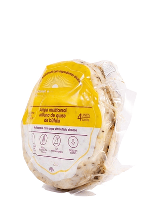 Arepa Multisemillas con Queso de Búfala – 380g (Paquete x4 al vacío) solo área metropolitana de Medellín | Minimo 5 paquetes por pedido