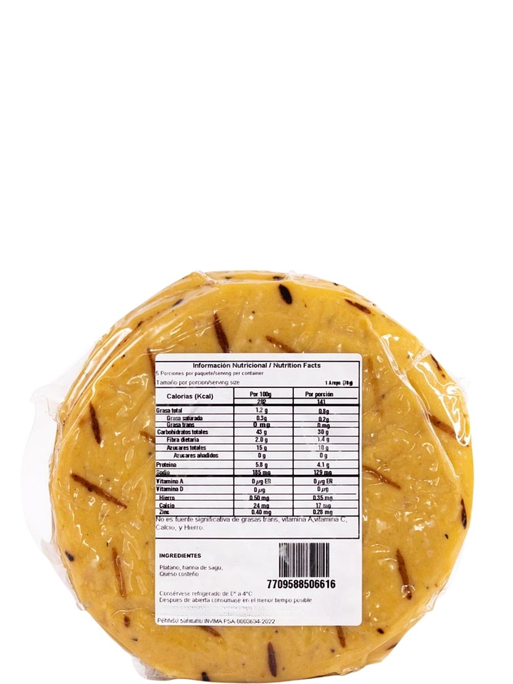 Arepas de Platano Maduro – 350g (Paquete x5 al vacío) Solo área metropolitana de Medellín 4