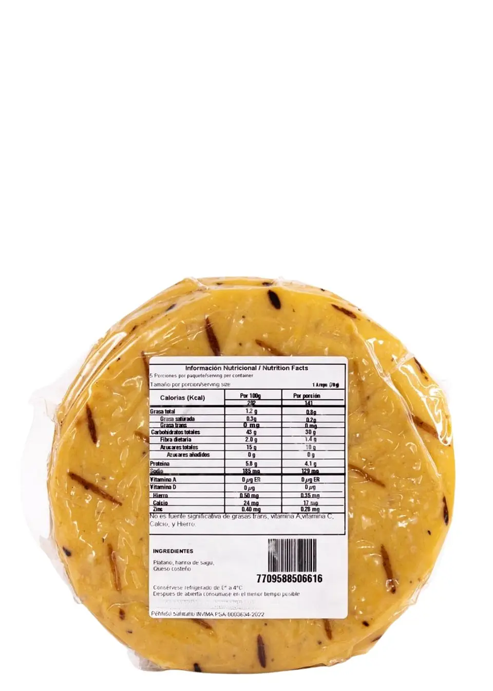 Arepas de Platano Maduro – 350g (Paquete x5 al vacío) Solo área metropolitana de Medellín | Minimo 5 paquetes por pedido 4