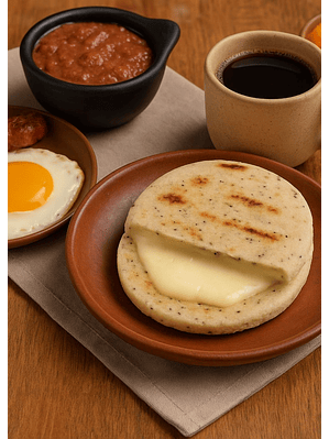 Arepas Artesanales con Cuajada y Semillas de Chía 5 Unidades (350g) – Naturales, Suaves y Nutritivas | Minimo 5 paquetes por pedido