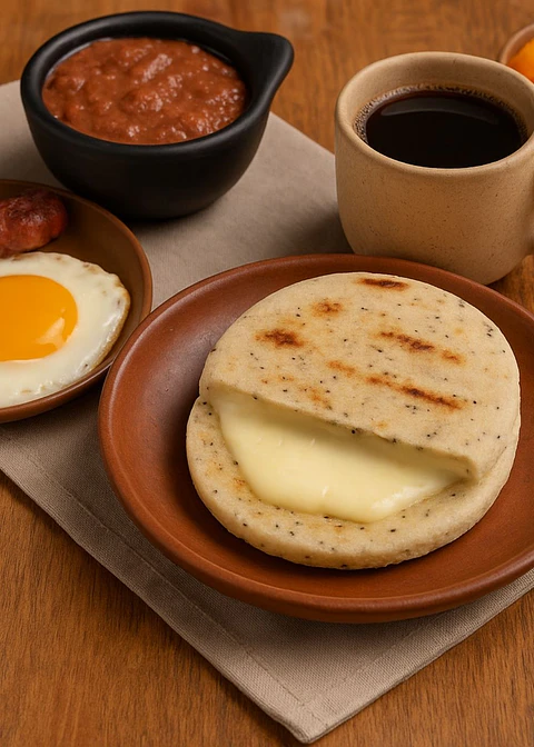 Arepas Artesanales con Cuajada y Semillas de Chía 5 Unidades (350g) – Naturales, Suaves y Nutritivas | Minimo 5 paquetes por pedido