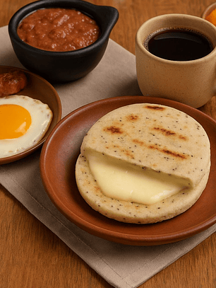Arepas Artesanales con Cuajada y Semillas de Chía 5 Unidades (350g) – Naturales, Suaves y Nutritivas