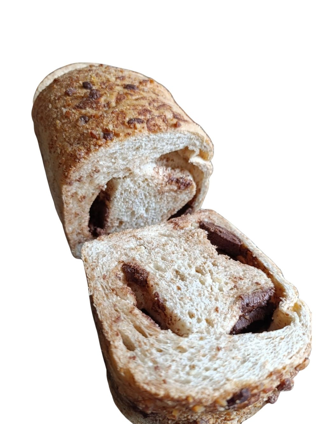 Pan integral tajado artesanal con chocholate, nuez y almendras | Sin azúcar refinada 500g 3