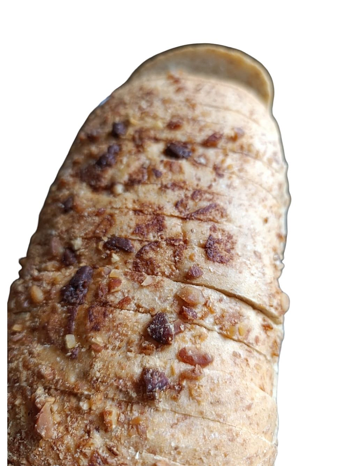 Pan integral tajado artesanal con chocholate, nuez y almendras | Sin azúcar refinada 500g 4