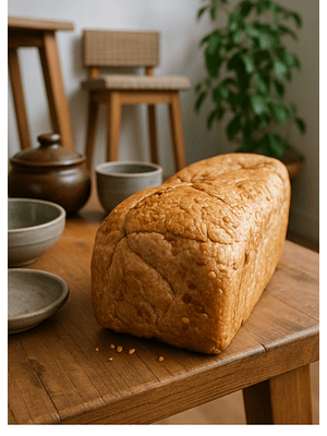 Pan integral artesanal con almendras y miel de maple | 430g sin azúcar refinada | Minimo 3 unidades por pedido