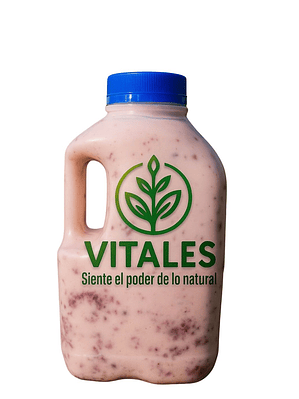 Yogurt Artesanal con Mora Natural 1 litro — Puro, Fresco y Vivo -- Con certificación sanitaria oficial