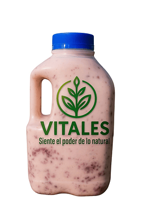 Yogurt Artesanal con Mora Natural 1 litro — Puro, Fresco y Vivo -- Con certificación sanitaria oficial