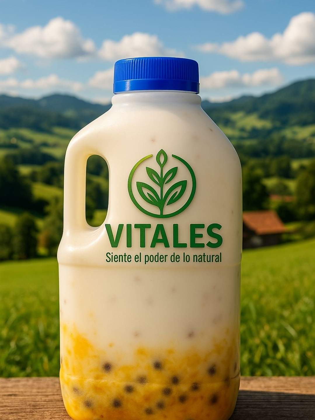 Yogurt Artesanal con Pulpa Natural de Maracuyá 1 litro— Tropical, Vivo y Hecho con Amor ----Con certificación sanitaria oficial 3