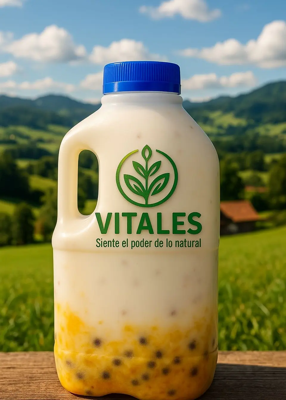 Yogurt Artesanal con Pulpa Natural de Maracuyá 1 litro— Tropical, Vivo y Hecho con Amor ----Con certificación sanitaria oficial 3