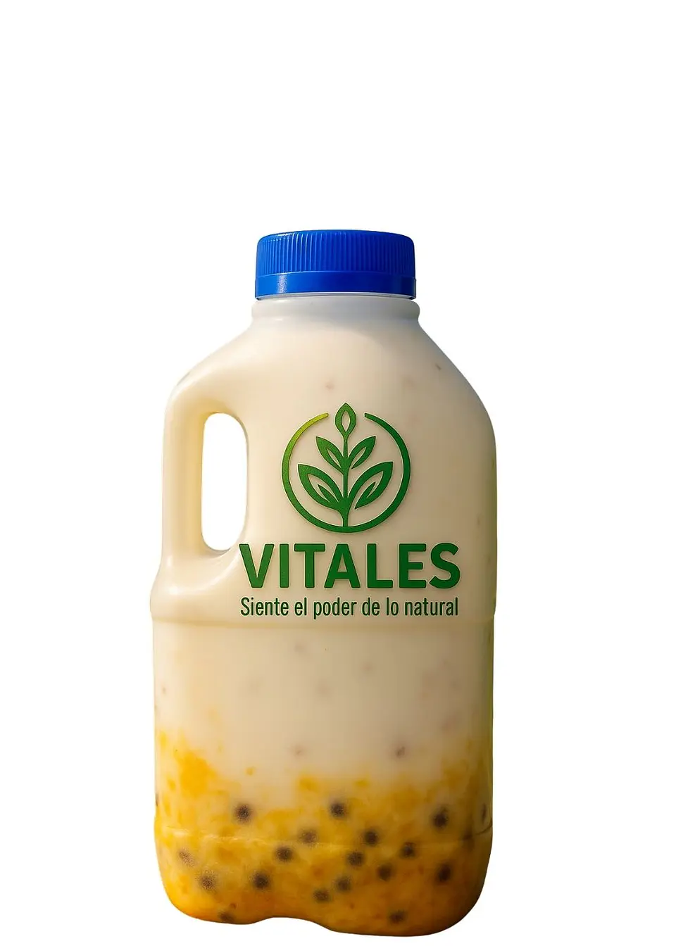 Yogurt Artesanal con Pulpa Natural de Maracuyá 1 litro— Tropical, Vivo y Hecho con Amor ----Con certificación sanitaria oficial 1