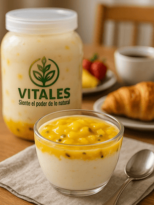 Yogurt griego artesanal con frutos amarillos | Natural, sin conservantes y sin colorantes |  550g (medio litro) --Con INVIMA