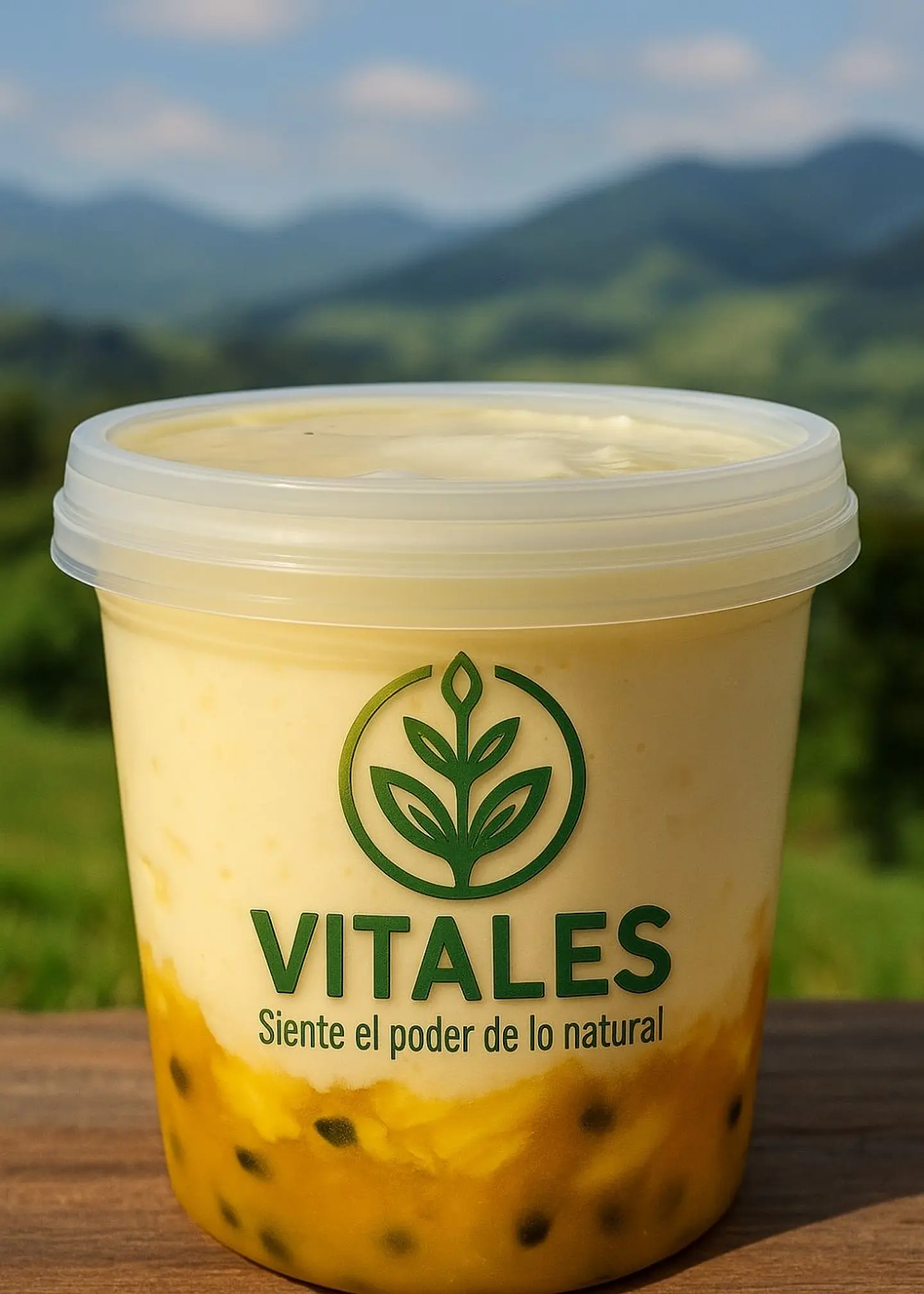 Yogurt griego artesanal con frutos amarillos | Natural, sin conservantes y sin colorantes |  550g (medio litro) --Con INVIMA 3