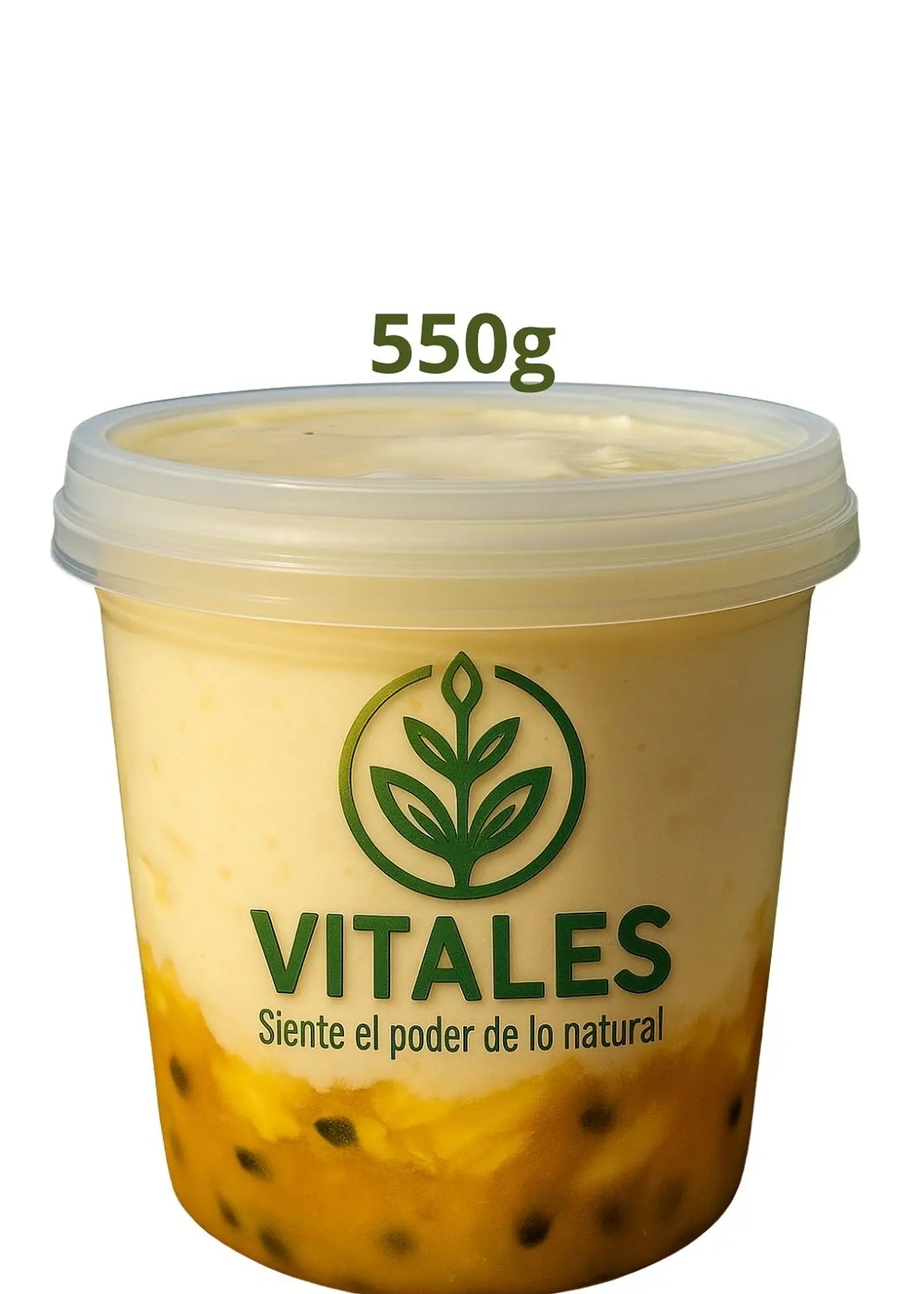Yogurt griego artesanal con frutos amarillos | Natural, sin conservantes y sin colorantes |  550g (medio litro) --Con INVIMA 1