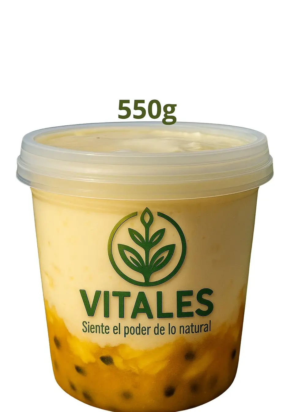 Yogurt griego artesanal con frutos amarillos | Natural, sin conservantes y sin colorantes |  550g (medio litro) --Con INVIMA 1
