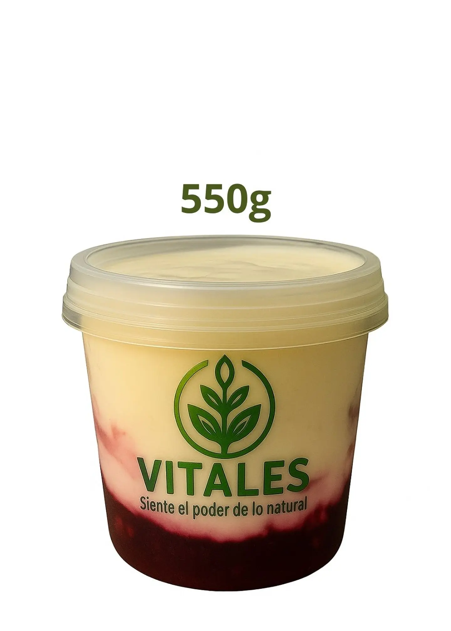 Yogurt griego artesanal con frutos rojos | Natural, sin conservantes y sin colorantes |  550g (medio litro) --Con INVIMA 1