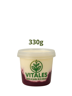Yogurt griego artesanal con frutos rojos | Natural, sin conservantes y sin colorantes | 330g (personal) --Con INVIMA