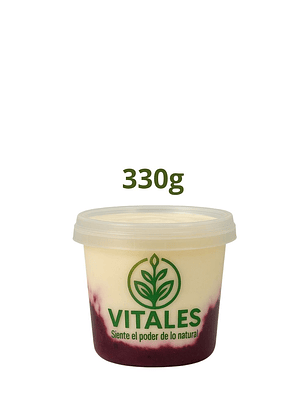 Yogurt griego artesanal con frutos rojos | Natural, sin conservantes y sin colorantes | 330g (personal) --Con INVIMA
