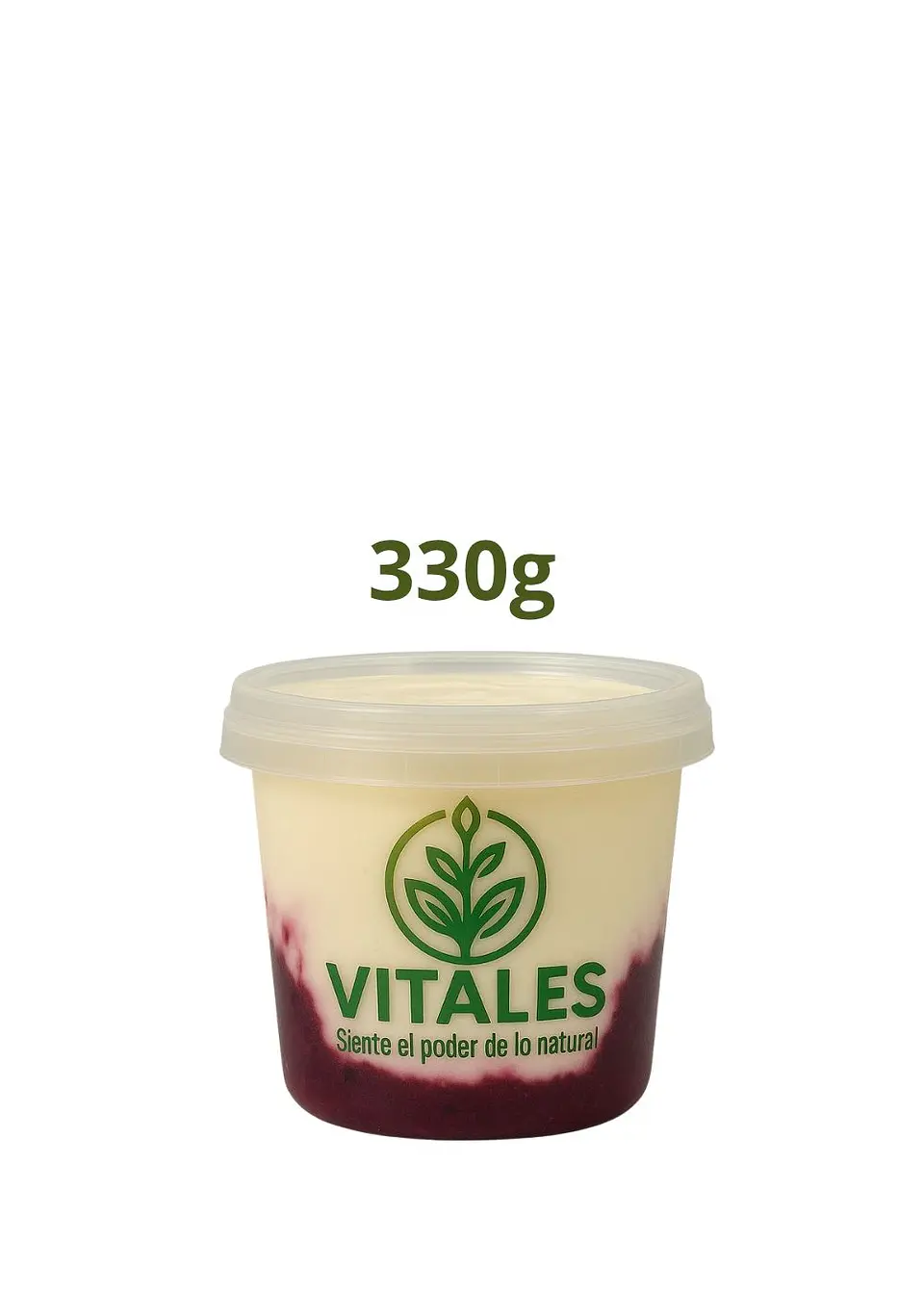 Yogurt griego artesanal con frutos rojos | Natural, sin conservantes y sin colorantes | 330g (personal) --Con INVIMA 1