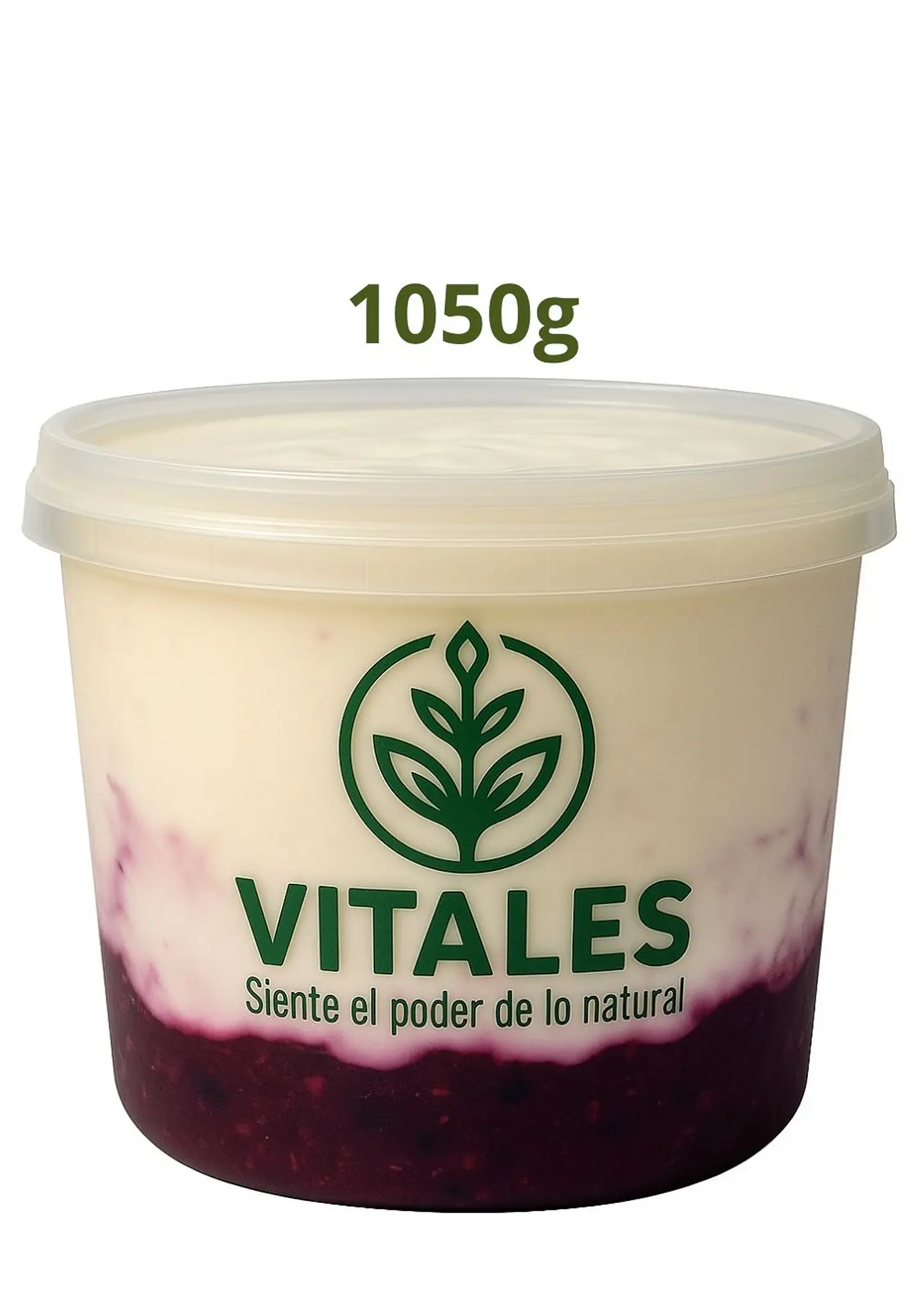 Yogurt griego artesanal con frutos rojos | Natural, sin conservantes y sin colorantes | 1050g (familiar) --Con INVIMA 1