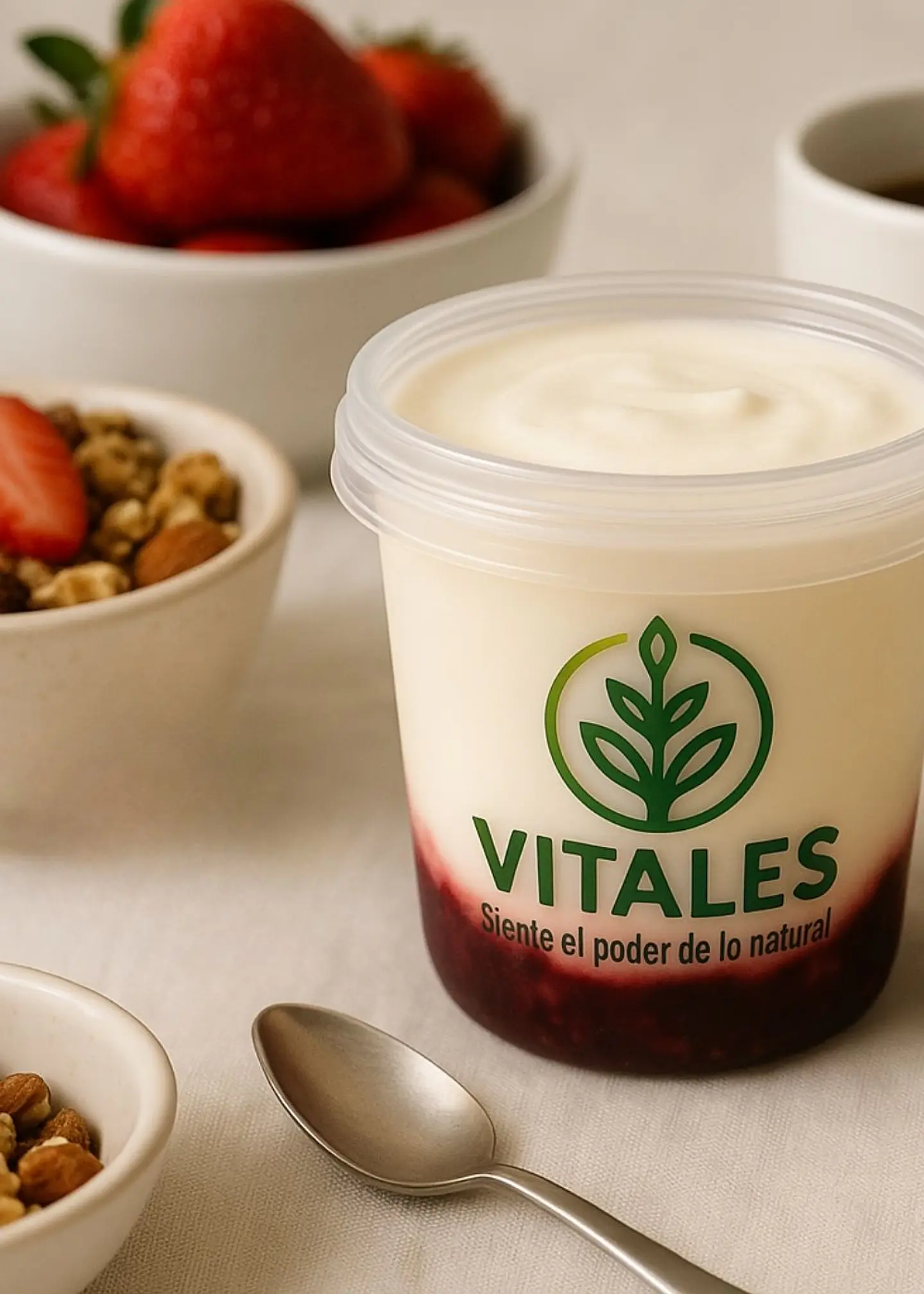 Yogurt griego artesanal con frutos rojos | Natural, sin conservantes y sin colorantes | 1050g (familiar) --Con INVIMA 2