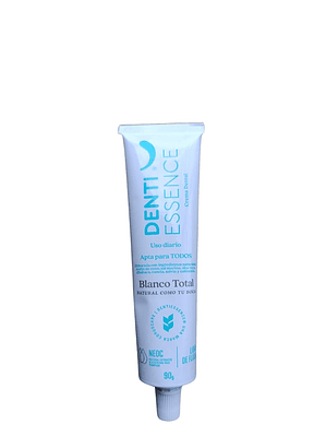 Crema Dental Natural Blanqueadora sin Flúor, parabenos, sulfatos y sabores artificiales 90g  | Blanco Total – Sonrisa Brillante y Natural
