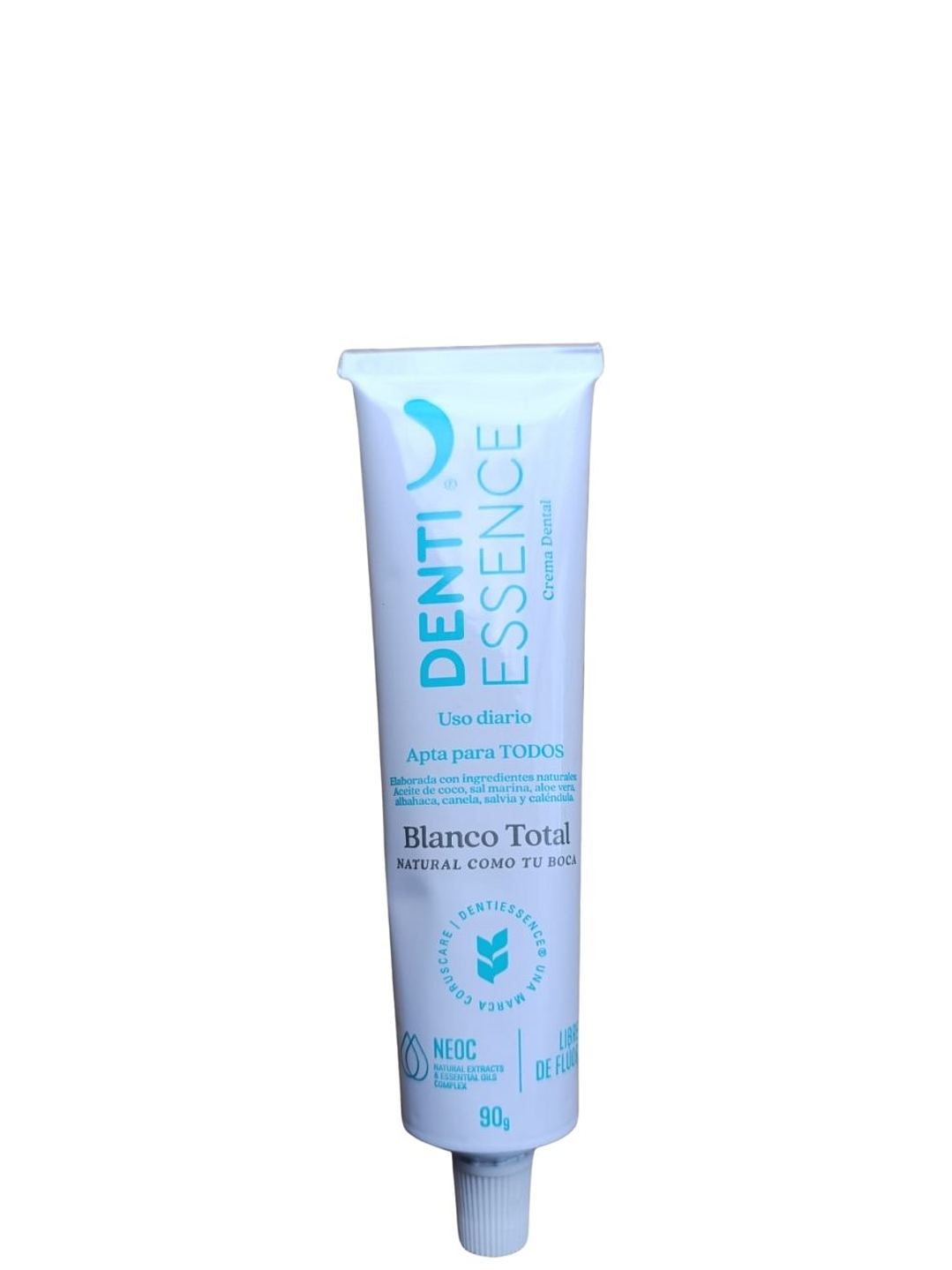 Crema Dental Natural Blanqueadora sin Flúor 90g | Denti Essence Blanco Total – Sonrisa Brillante y Natural 1
