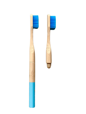 Cepillo Dental de Bambú Redondo Intercambiable + 1 repuesto  – Limpieza consciente, sonrisa natural