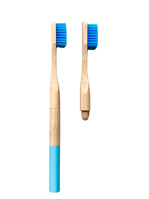 Cepillo Dental de Bambú Redondo Intercambiable + 1 repuesto  – Limpieza consciente, sonrisa natural