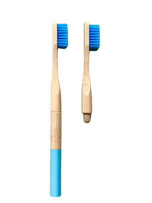 Cepillo Dental de Bambú Redondo Intercambiable + 1 repuesto  – Limpieza consciente, sonrisa natural