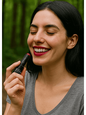 Bálsamo Labial con Color Frambuesa 9g – 100% Natural, Vegano y Biodegradable