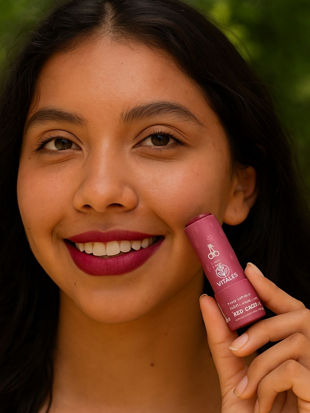 Bálsamo Labial con Color Cereza 9g – 100% Natural, Vegano y Biodegradable 2