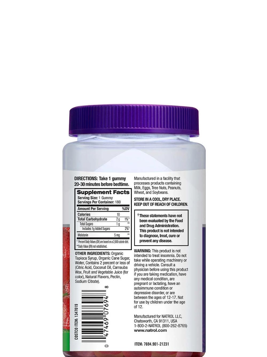 Melatonina Natrol Sleep 5 mg en Gomitas – 180 gomitas | Sueño profundo, natural y reparador | Colombia 3