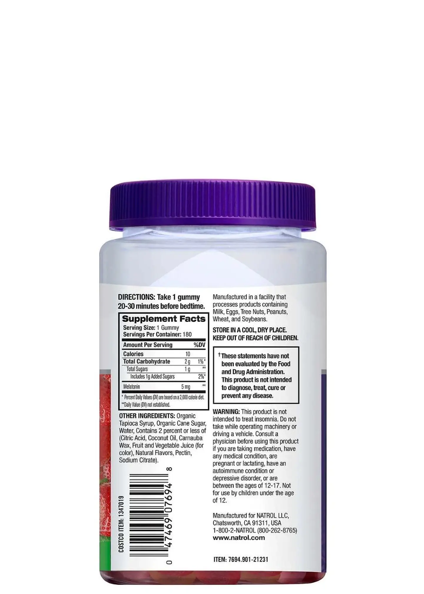 Melatonina Natrol Sleep 5 mg en Gomitas – 180 gomitas | Sueño profundo, natural y reparador | Colombia 3