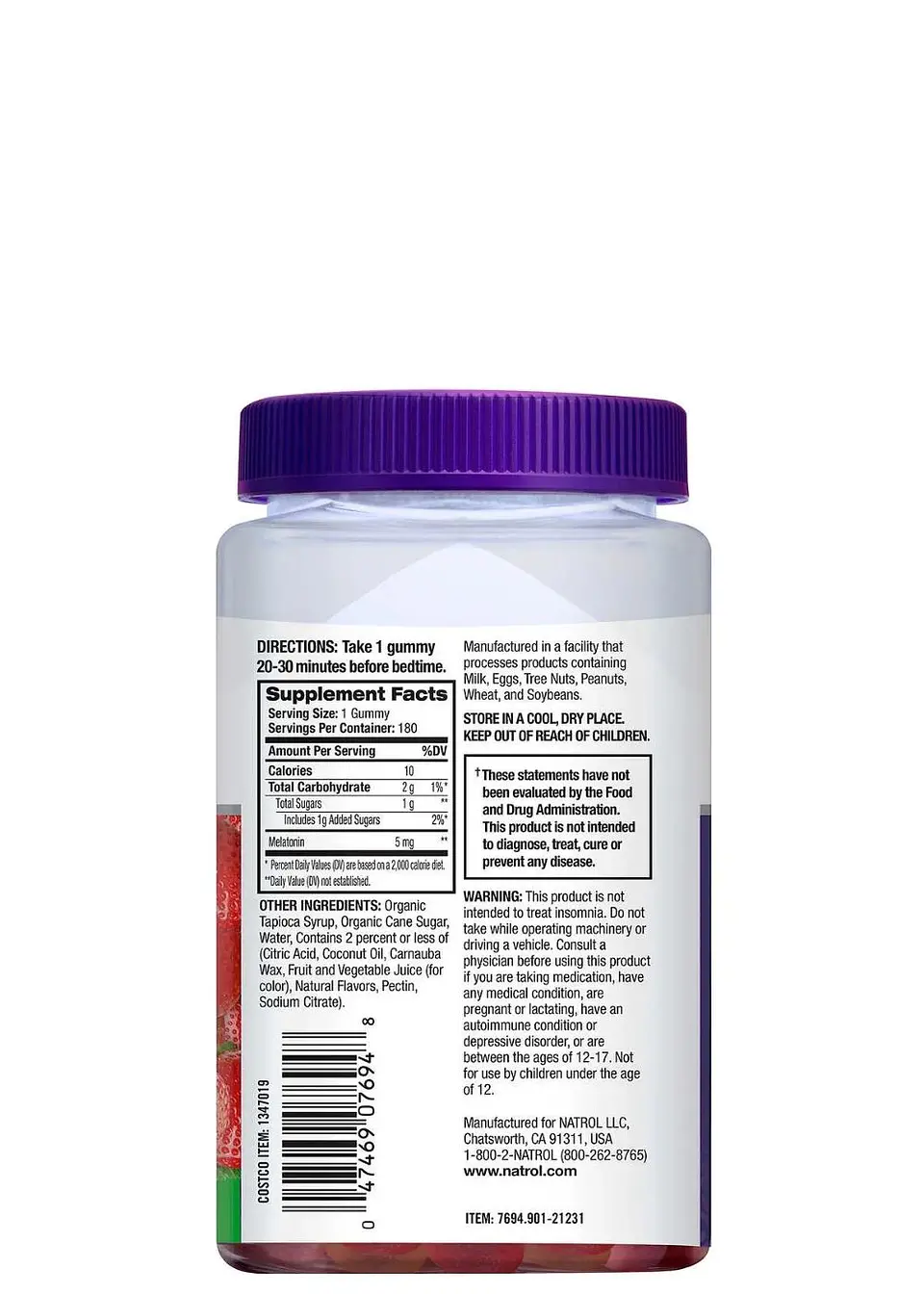 Melatonina Natrol Sleep 5 mg en Gomitas – 180 gomitas | Sueño profundo, natural y reparador | Colombia 3