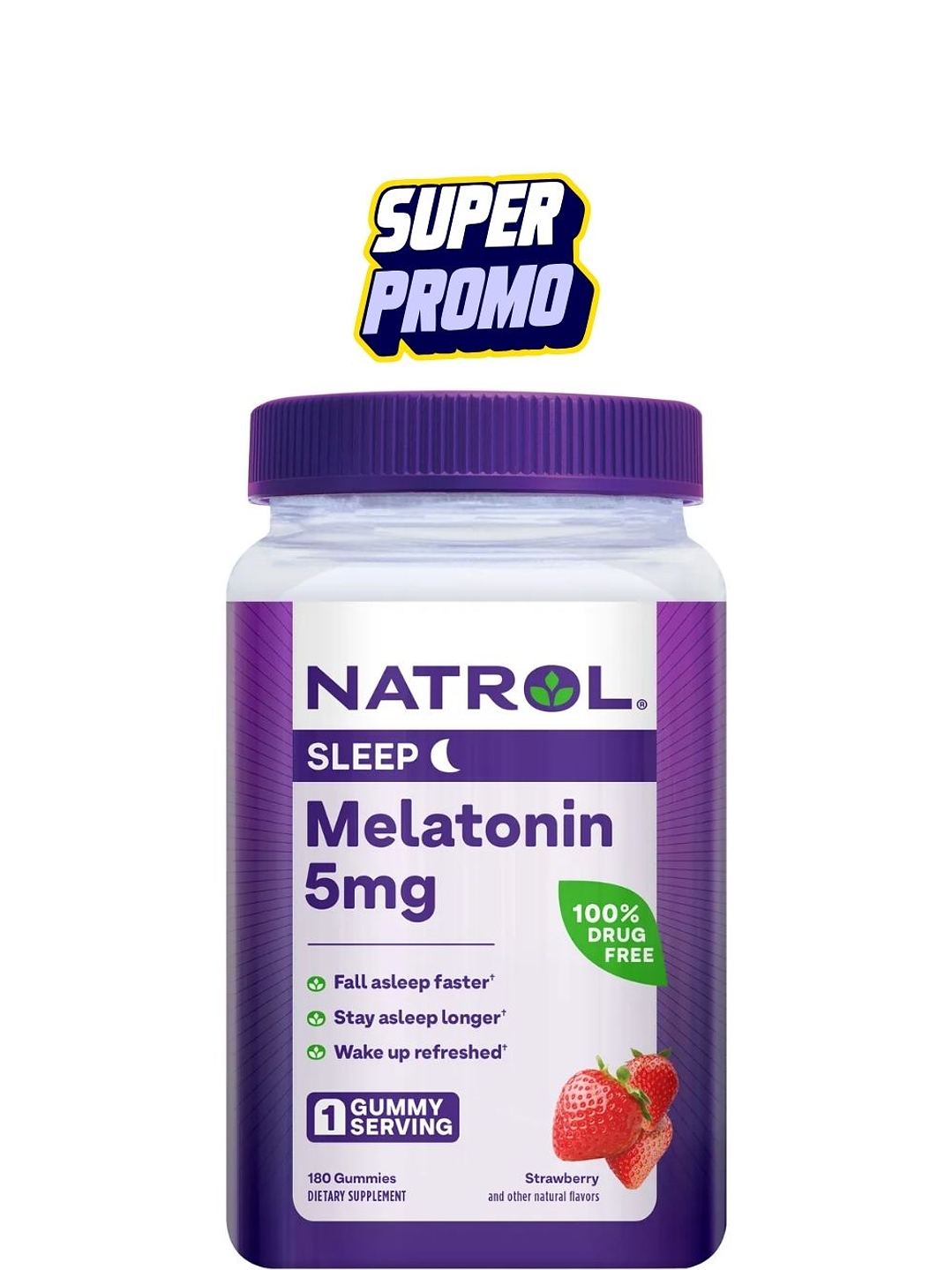 Melatonina Natrol Sleep 5 mg en Gomitas – 180 gomitas | Sueño profundo, natural y reparador | Colombia 1